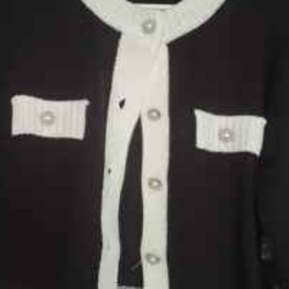 Classic Black Button Detailed Cardigan - Picture 9 of 9